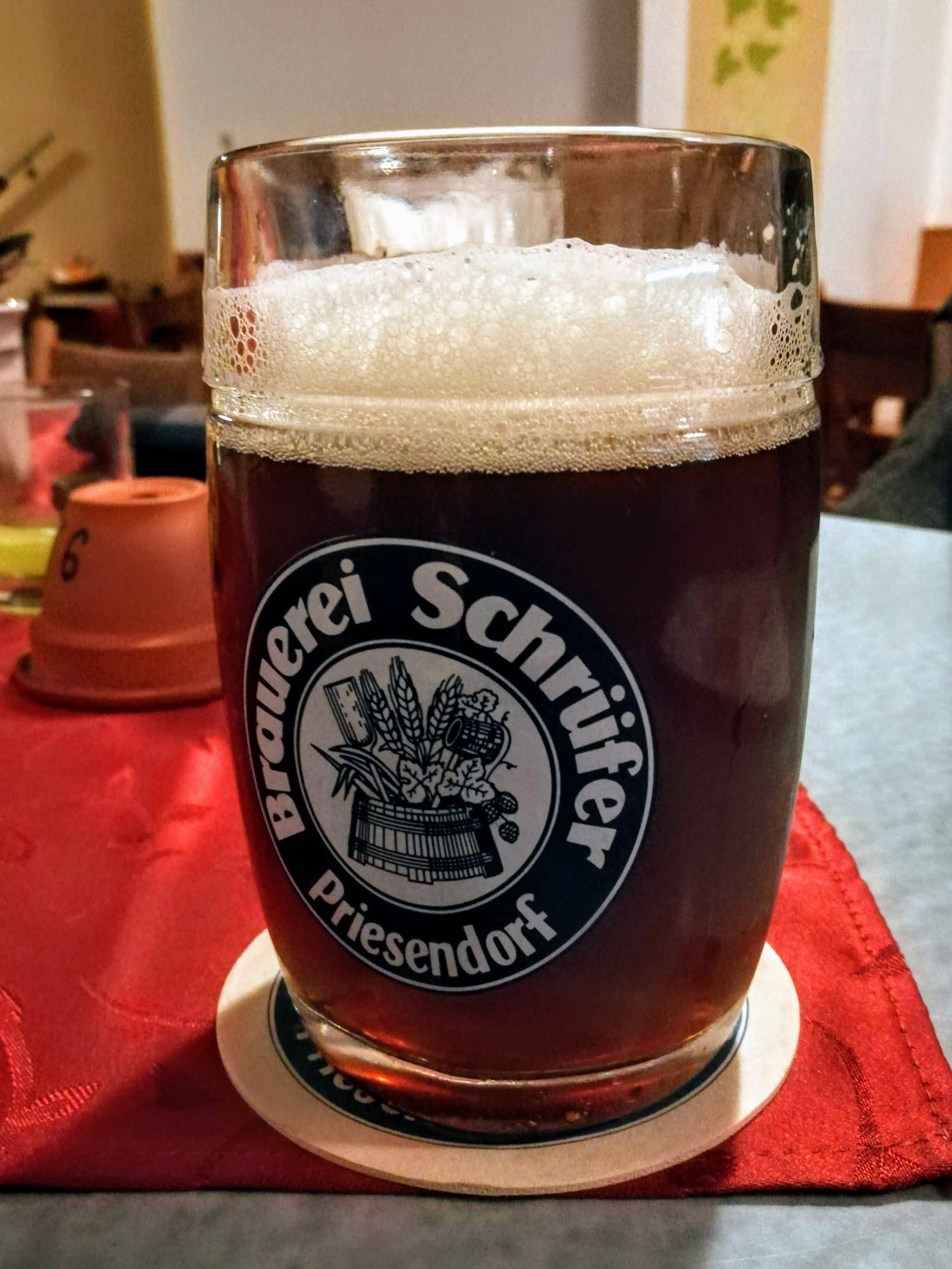 A Munich Dunkel — smooth, malty, and dark, yet cleaner and lighter-bodied than its colour suggests.