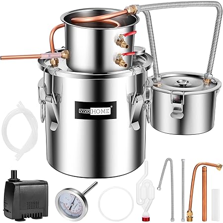 Seeutek 3-gallon (12 L) copper-coil alcohol distiller — the budget-tier kit available on Amazon for ~$65–80 (reference only, vendor copyright)